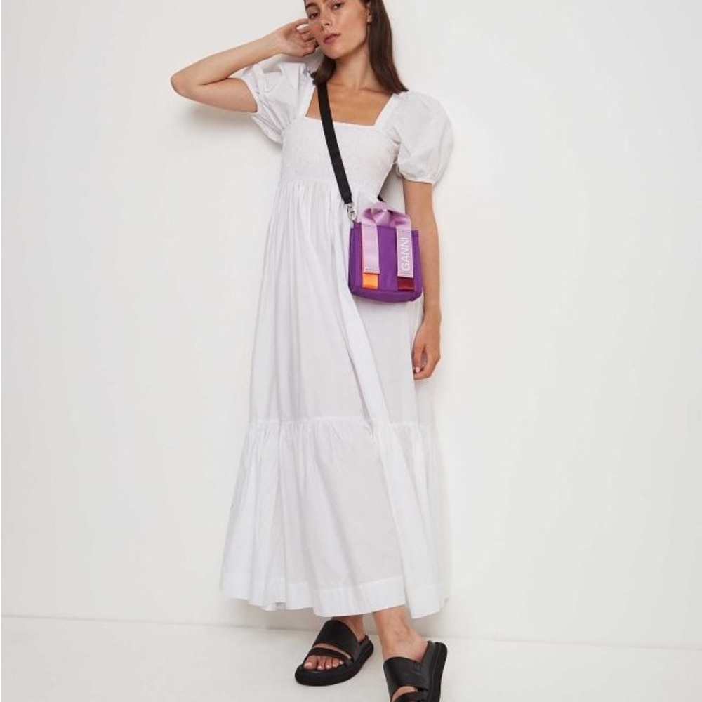 Ganni White Maxi Dress